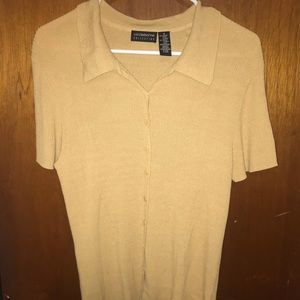 Vinatge Liz Claiborne yellow shirt